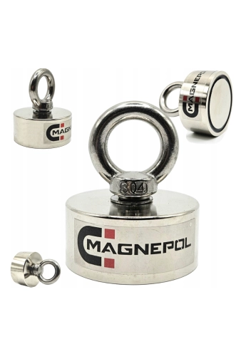 UM-50 MAGNES NEODYMOWY 120kg zasięg 8cm uchwyt Ø50 23mm do liny do poszukiwań